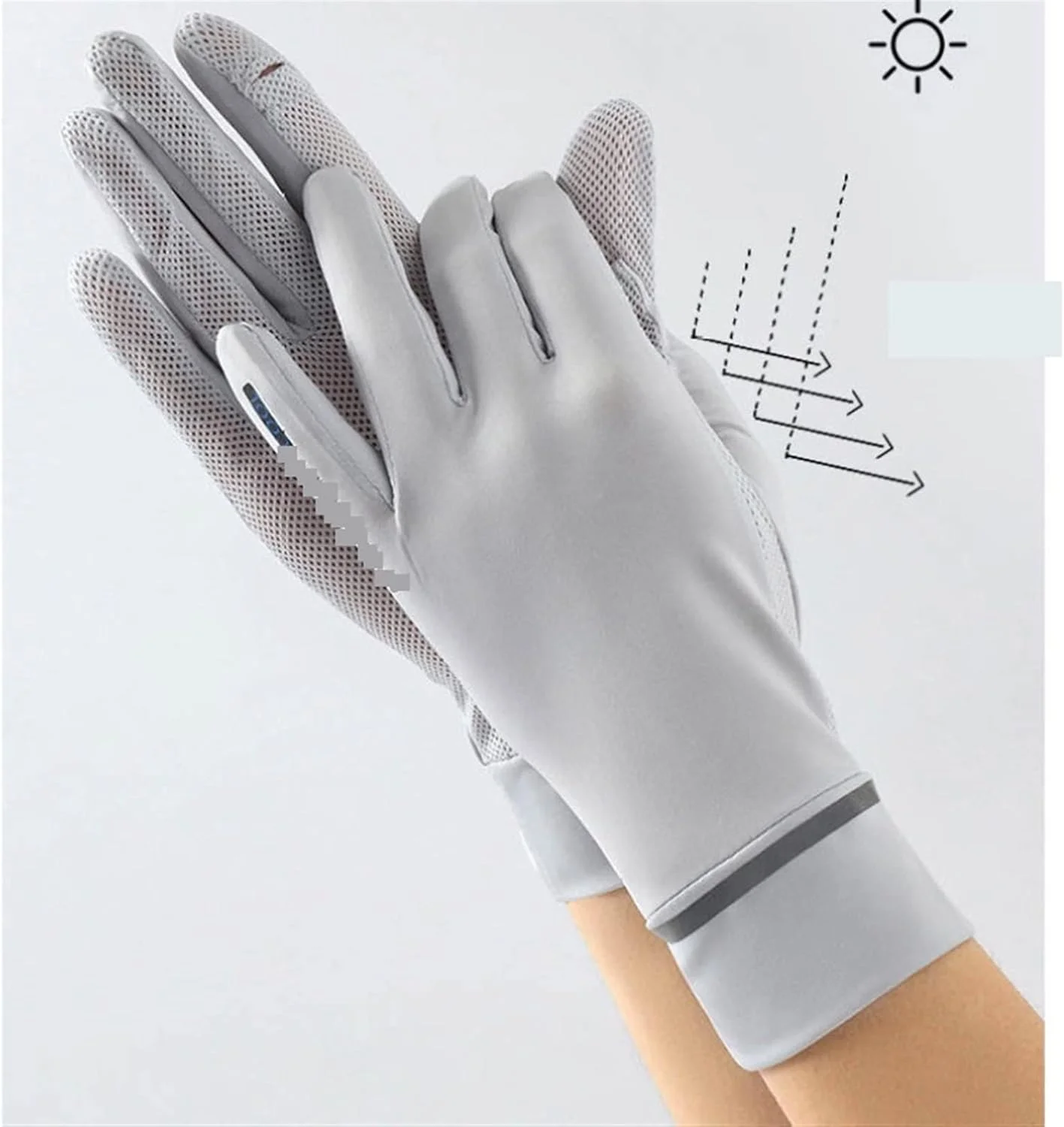 دستکش های زنانه YWLETO نازک و ضد آفتاب مناسب رانندگی و موتورسواری در تابستان، ضد لغزش، دارای قابلیت استفاده از صفحه لمسی، تنفس پذیر و انگشت باز