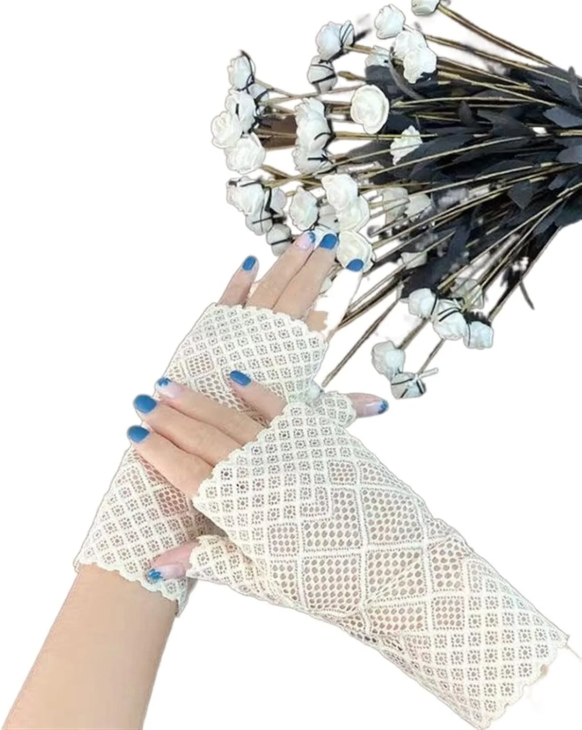 دستکش های ضد آفتاب YWLETO زنانه، مدیوم بلند، نازک، تابستانی، تنفسی، دستکش رانندگی زنانه