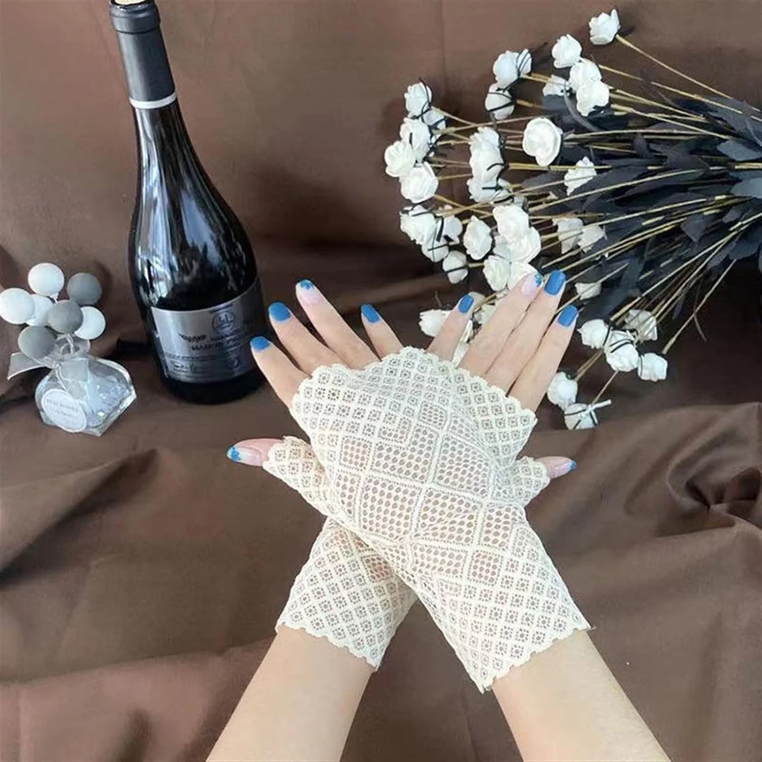 دستکش های ضد آفتاب YWLETO زنانه، مدیوم بلند، نازک، تابستانی، تنفسی، دستکش رانندگی زنانه