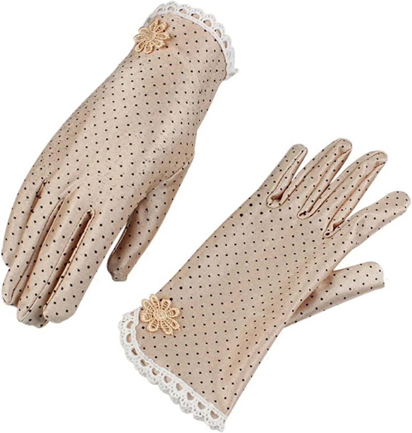 دستکش های ضد آفتاب تابستانی YWLETO زنانه، دستکش های کوتاه توری تنفسی زنانه