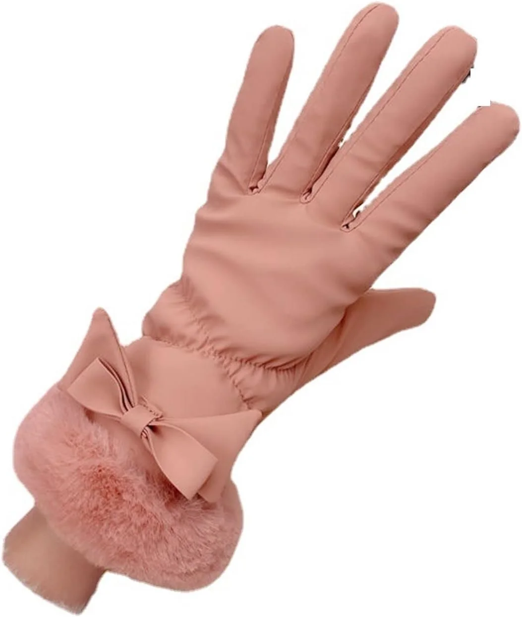 دستکش های YWLETO، زنانه، زمستانی، دخترانه، دانشجویی، پولیشی، گرم، زیبا، صفحه لمسی، ضد باد، دستکش های دوچرخه سواری زنانه