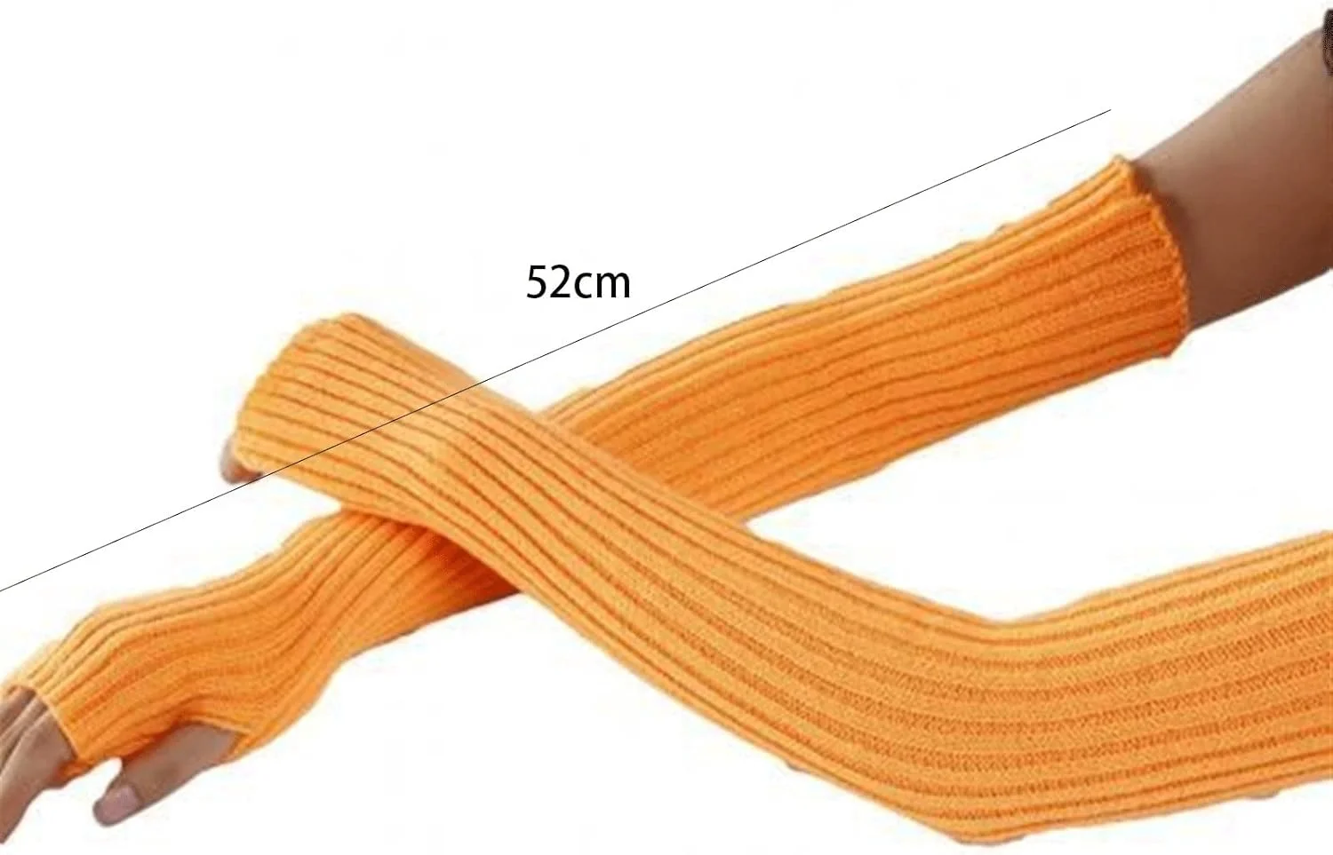 دستکش های بافتنی بلند زنانه YWLETO، دستکش های کشی انگشتی گرم، محافظ بازوی مشکی کلاسیک و یکدست. دستکش زنانه (رنگ: Hortel، سایز: طول-52 سانتی متر)