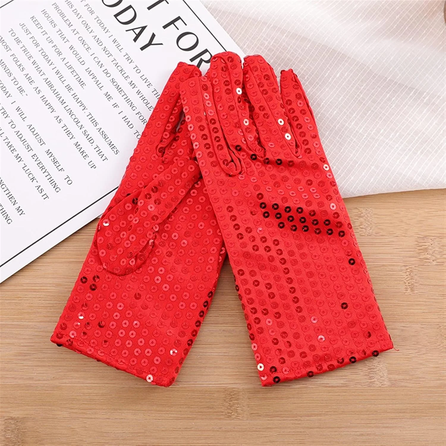 دستکش پولکی درخشان YWLETO زنانه، دستکش های نازک زنانه، دستکش های پولکی بدون انگشت زنانه
