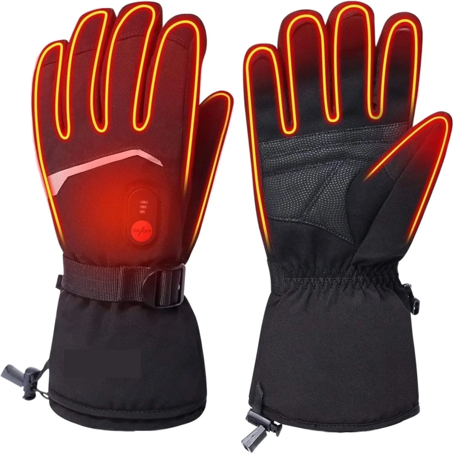 دستکش های گرمایشی زمستانی YWLETO برای مردان و زنان، دستکش های اسکی حرارتی برقی، دستکش های موتورسیکلت ضد آب قابل شارژ با باتری، دستکش های زنانه (سایز: S)