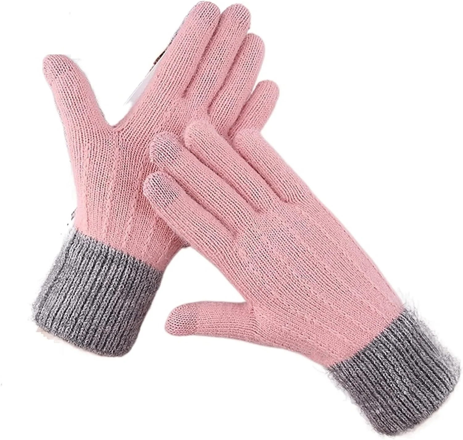 دستکش های لمسی گرم و ضد سرما YWLETO دستکش های زمستانی زنانه دستکش های بافتنی پشمی ضخیم و نرم برای فضای باز