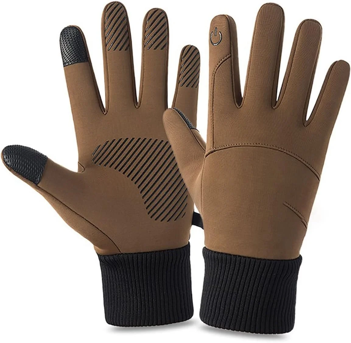 دستکش های ورزشی فضای باز YWLETO دستکش های رانندگی مردانه صفحه لمسی دستکش های اسنوبرد موتور سیکلت دستکش های اسکی ضد لغزش دستکش های پشمی گرم برای مردان دستکش های زنانه (رنگ: قهوه ای، سایز: متوسط)