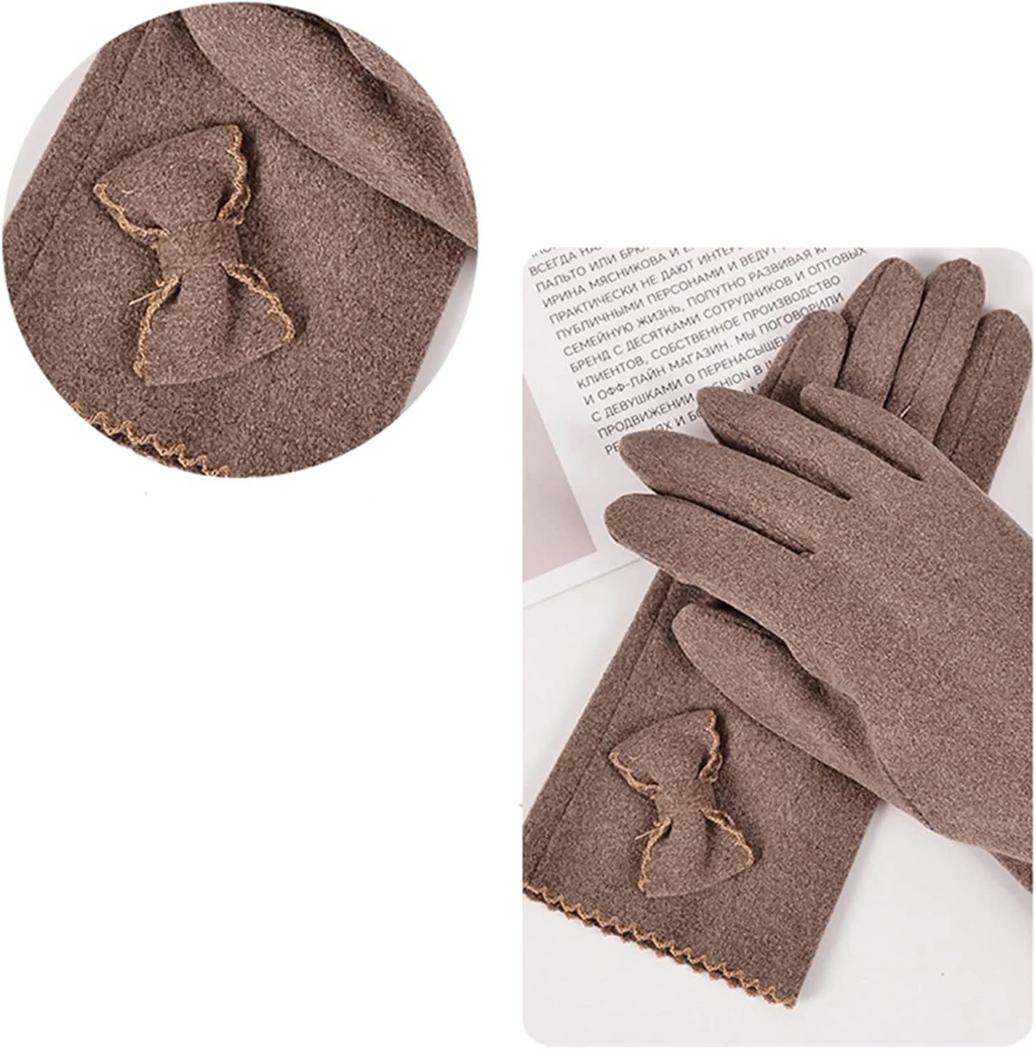 دستکش های زنانه YWLETO مناسب پاییز و زمستان، دستکش های گرم، زیبا، مناسب رانندگی و استفاده در فضای باز، دستکش های صفحه لمسی زنانه