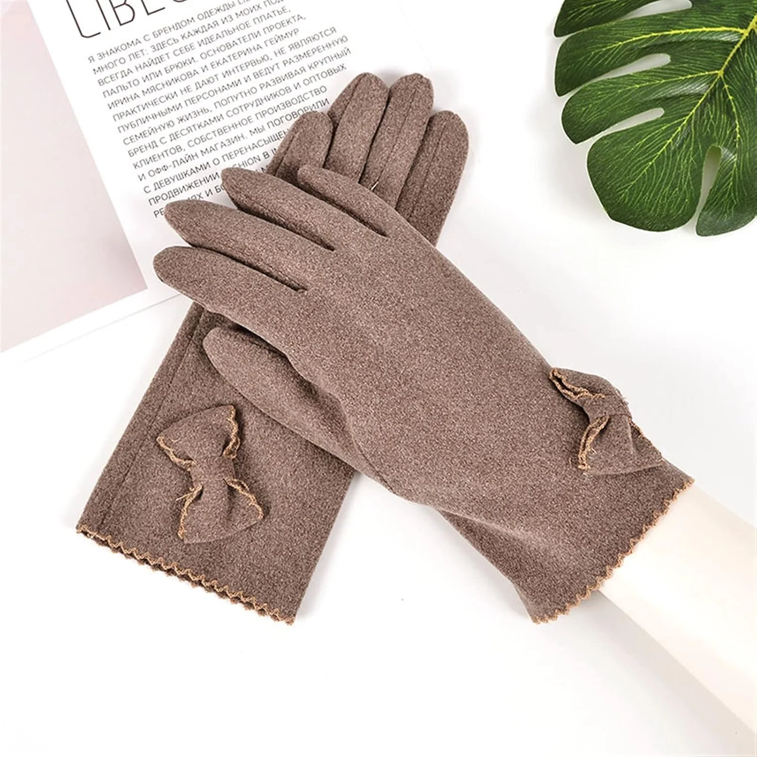 دستکش های زنانه YWLETO مناسب پاییز و زمستان، دستکش های گرم، زیبا، مناسب رانندگی و استفاده در فضای باز، دستکش های صفحه لمسی زنانه