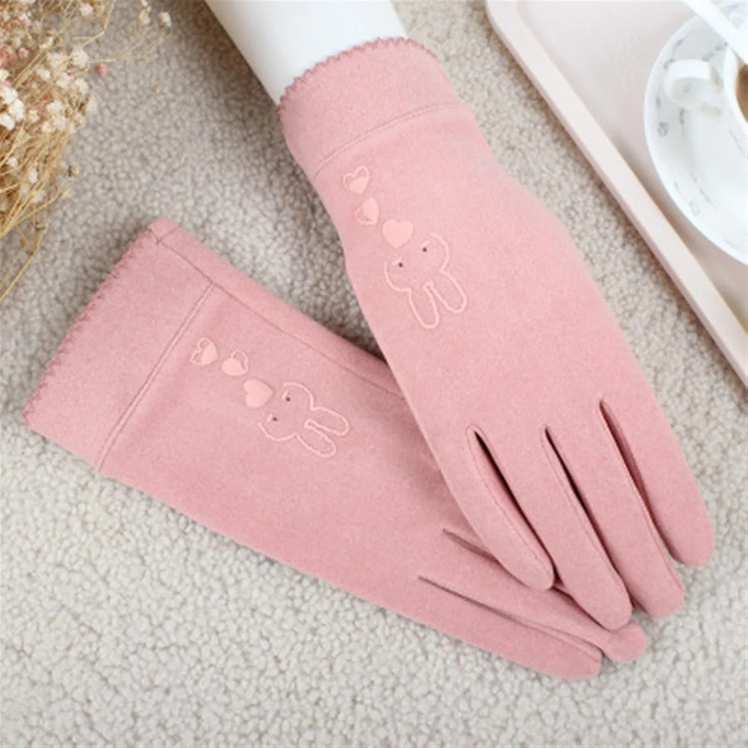 دستکش های زنانه YWLETO مناسب پاییز و زمستان، گرم، ضد باد، دارای قابلیت استفاده از صفحه لمسی، مناسب دوچرخه سواری و فعالیت های خارج از منزل