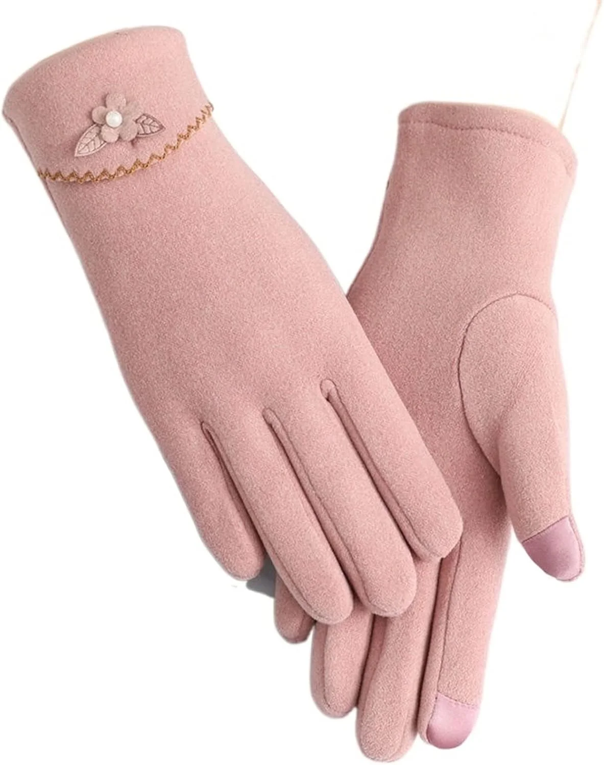 دستکش های گرم YWLETO زنانه صفحه لمسی مناسب دوچرخه سواری در فضای باز دستکش های ضخیم شده پاییزی و زمستانی زنانه
