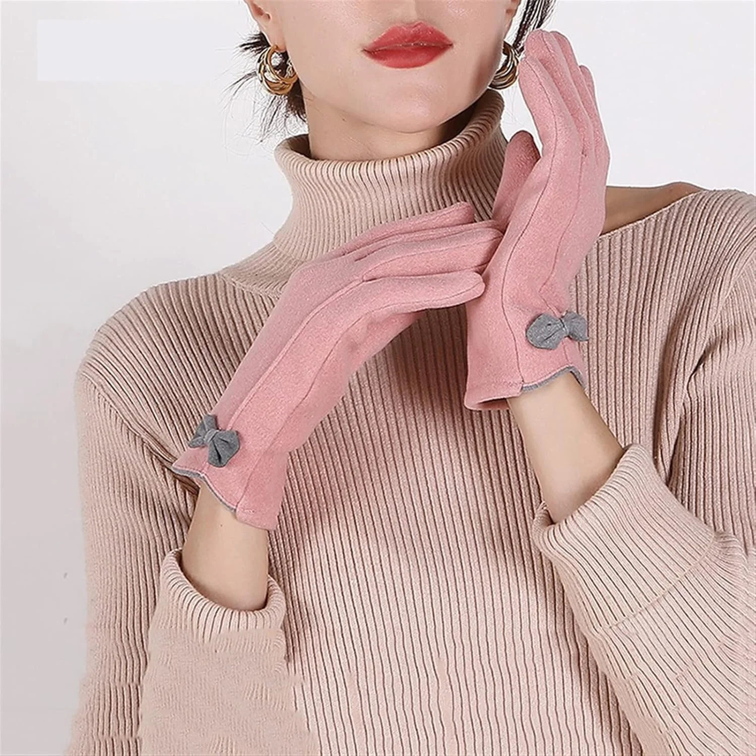 دستکش های گرم زنانه YWLETO، دستکش های ضخیم صفحه لمسی مناسب برای دوچرخه سواری در فضای باز، مناسب پاییز و زمستان