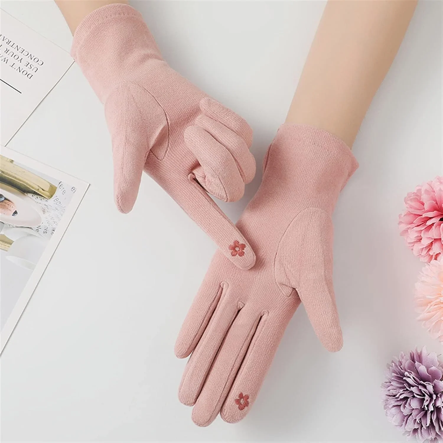 دستکش زنانه YWLETO گرم مناسب پاییز و زمستان برای دوچرخه سواری در فضای باز و رانندگی، دستکش های لمسی زنانه