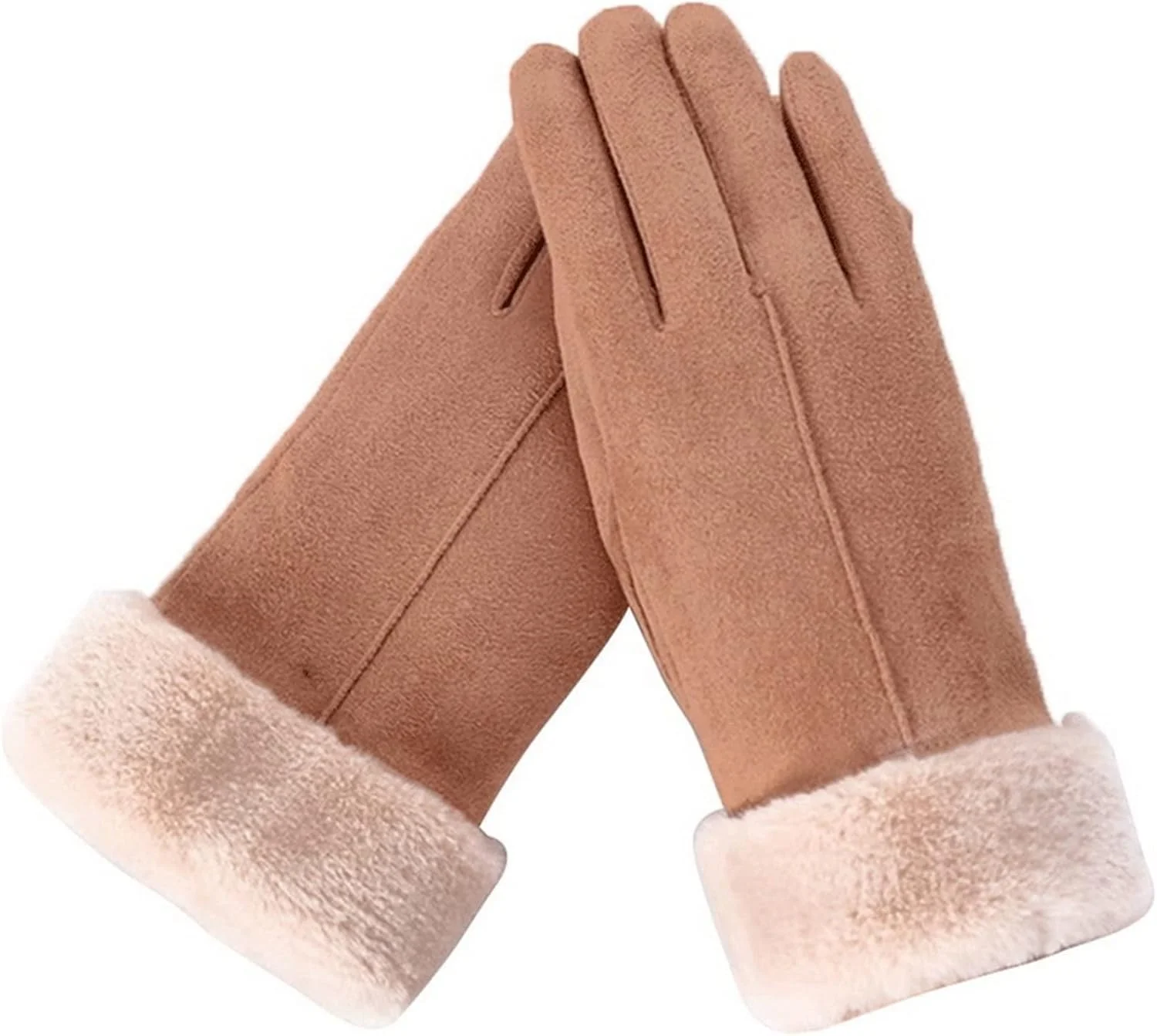 دستکش زنانه YWLETO پاییز و زمستان، دستکش های گرم و کرکی زیبا، دستکش های انگشتی کامل، دستکش های ورزشی زنانه در فضای باز. دستکش زنانه (رنگ: Hortel، سایز: تک سایز)