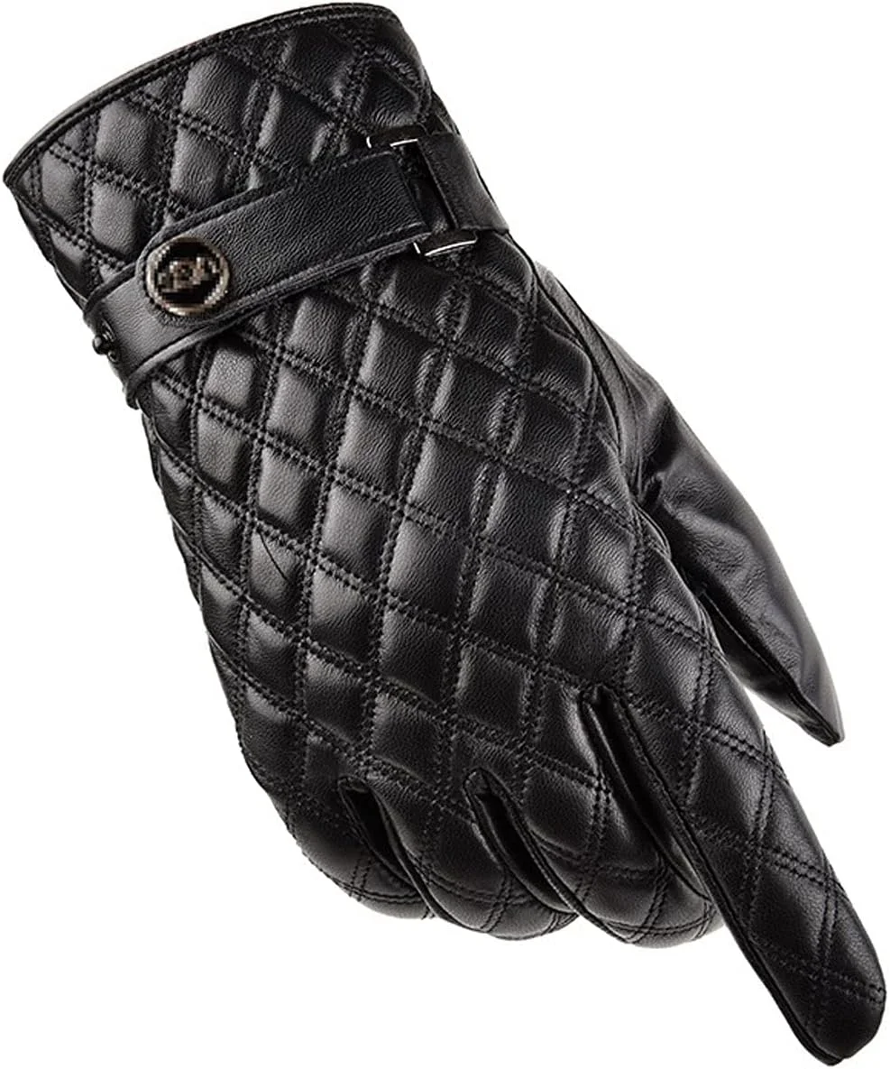 دستکش چرمی زنانه YWLETO، دستکش های رانندگی گرم و یکپارچهسازی با سیستمعامل زمستانی، دستکش های ضخیم ضد آب و ضد باد برای زنان