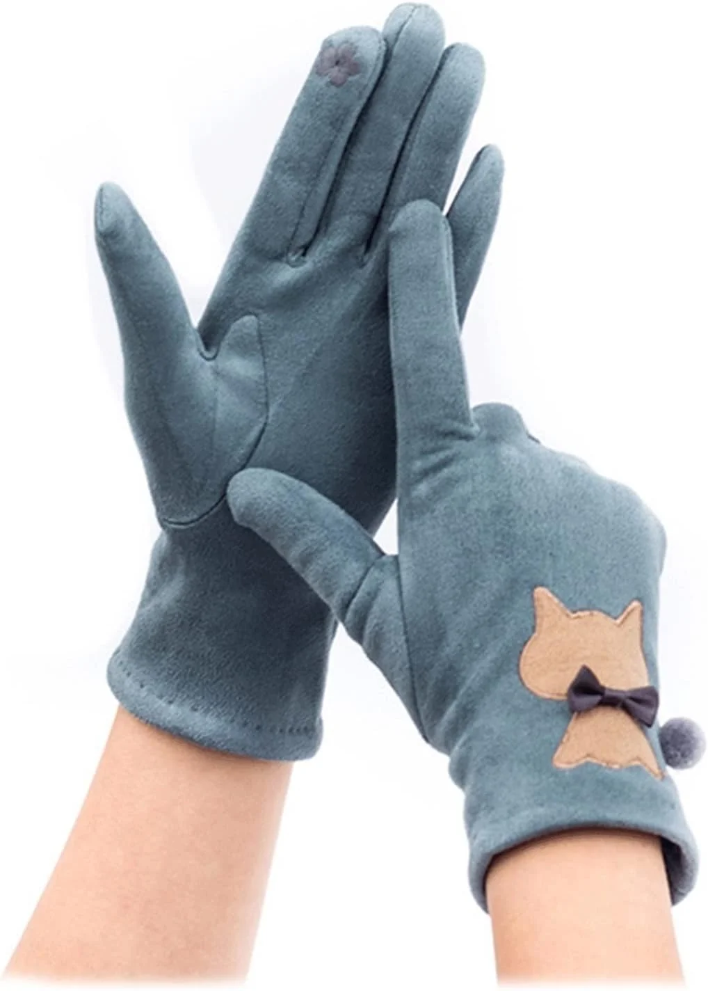 دستکش های مخملی زنانه YWLETO تمام انگشتی، دستکش های رانندگی زمستانی لمسی، دستکش های گرم و ضد باد برای زنان