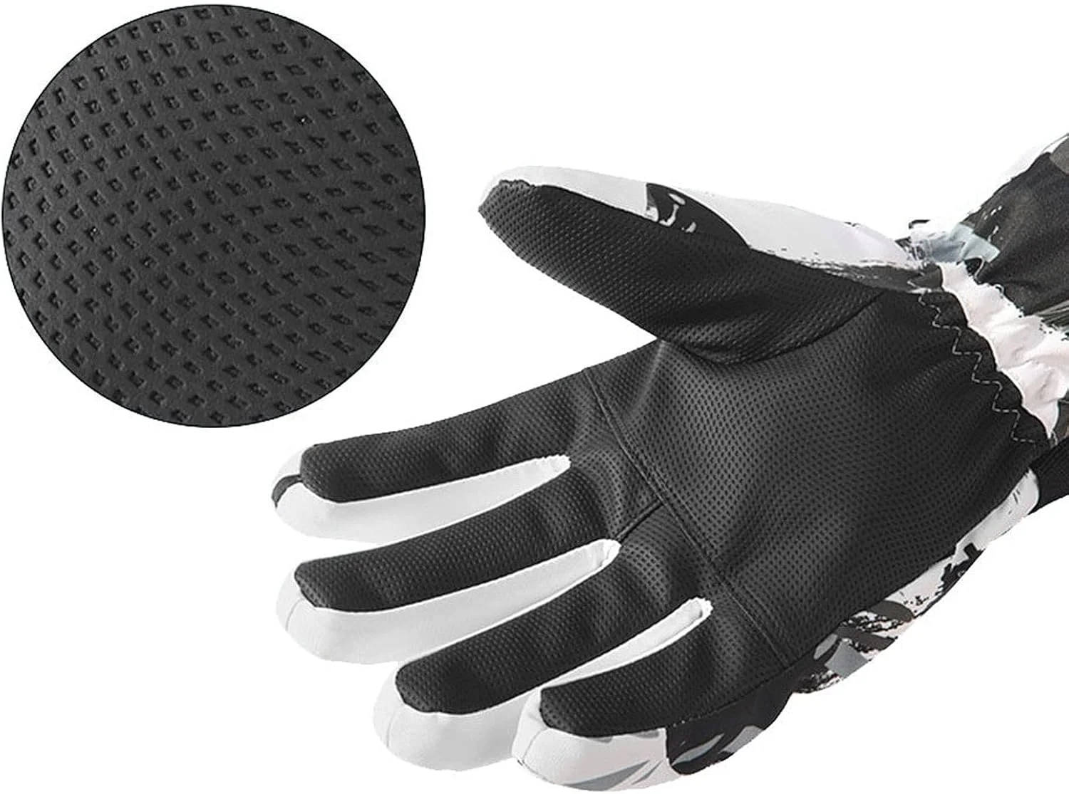 دستکش زنانه YWLETO، دستکش های گرم زمستانی پشمی لمسی، دستکش های ضد آب مناسب اسکی برای زنان (رنگ: خاکستری، سایز: بزرگ)