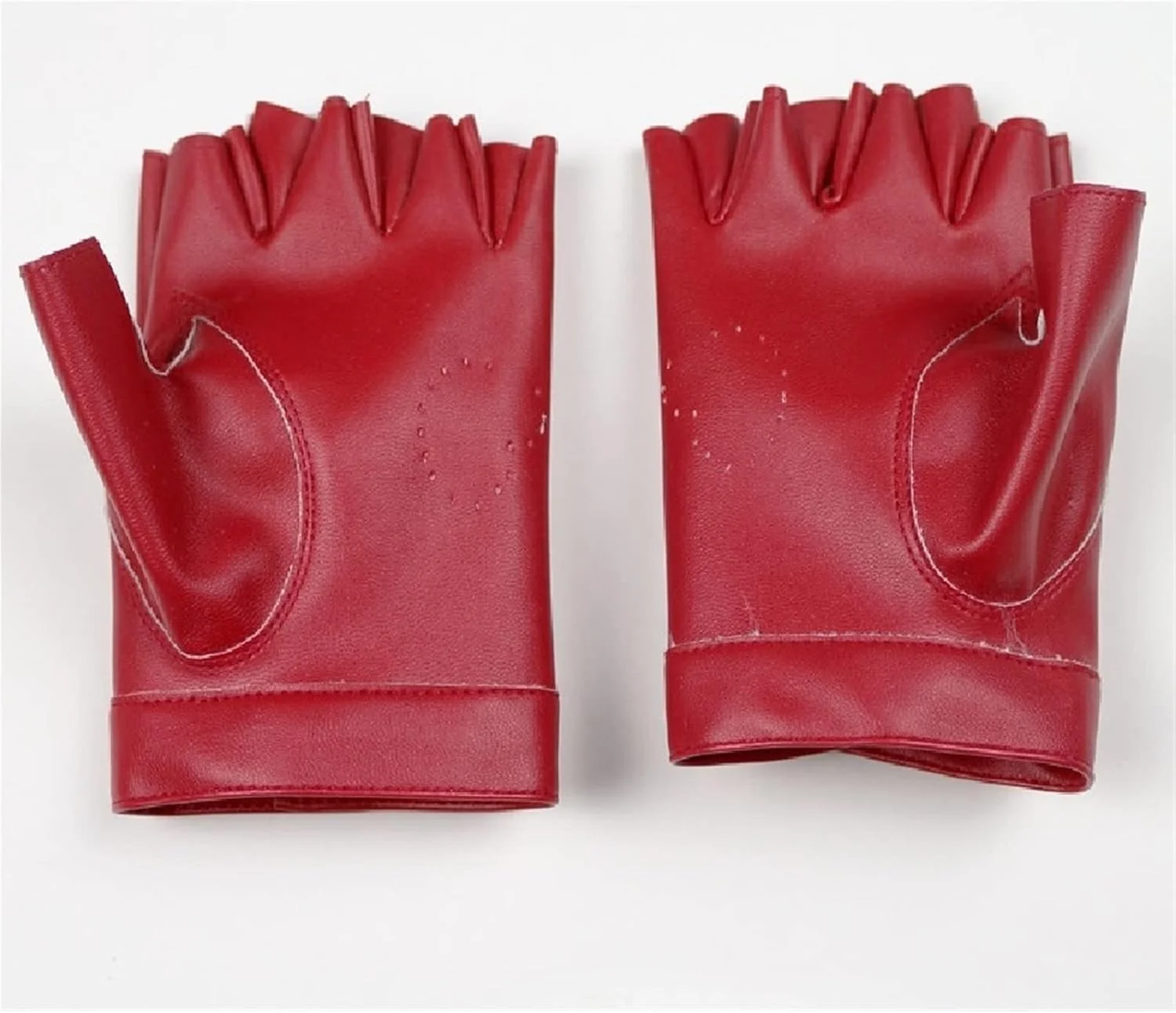 دستکش های نیم انگشتی توخالی قلبی شکل شرابی YWLETO مناسب بانوان برای مهمانی و اجرا