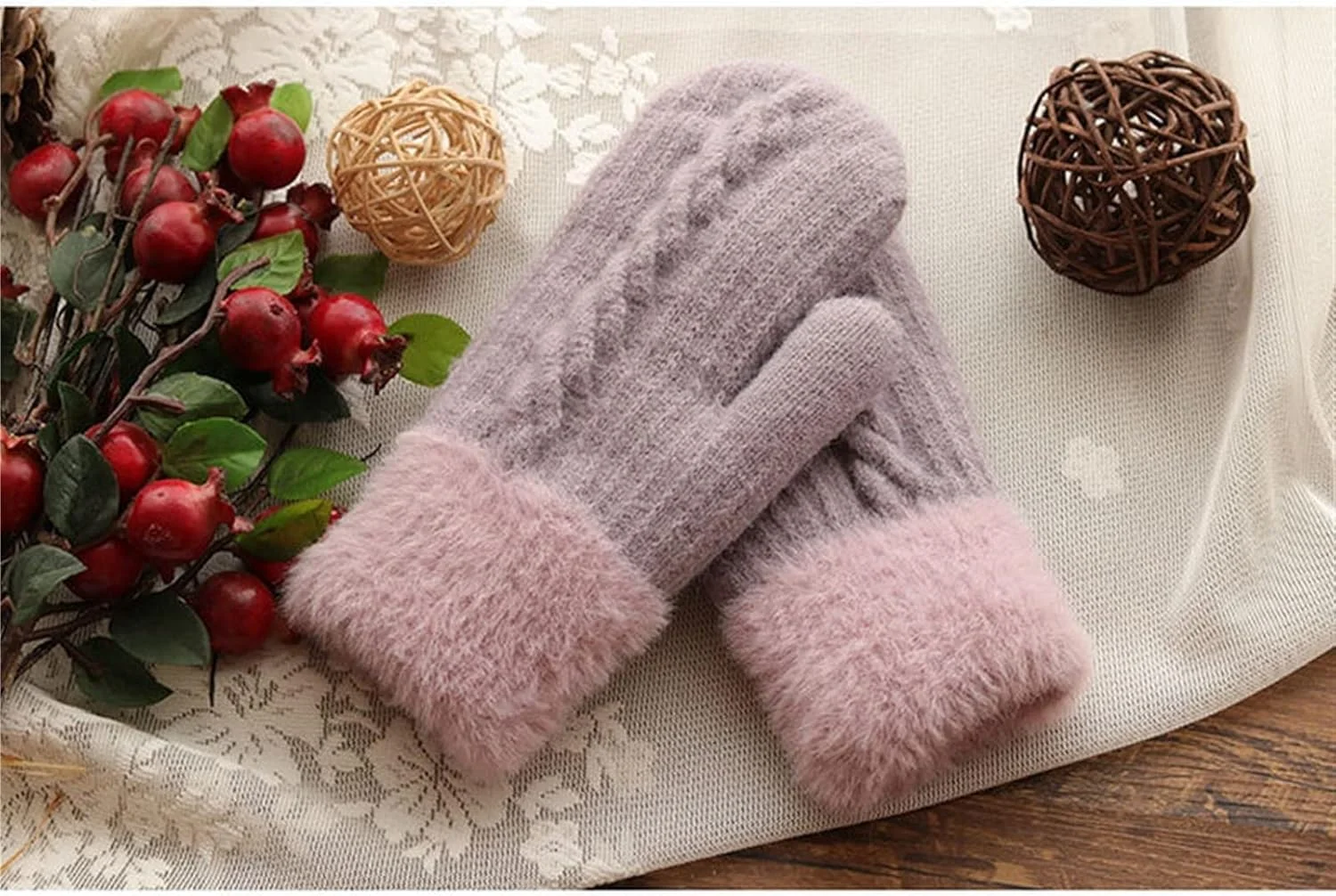 دستکش های زنانه YWLETO گرم و دوست داشتنی، دستکش های مخملی ضخیم پشمی زنانه مناسب برای سوارکاری دستکش های زنانه YWLETO گرم و دوست داشتنی، دستکش های مخملی ضخیم پشمی زنانه مناسب برای سوارکاری