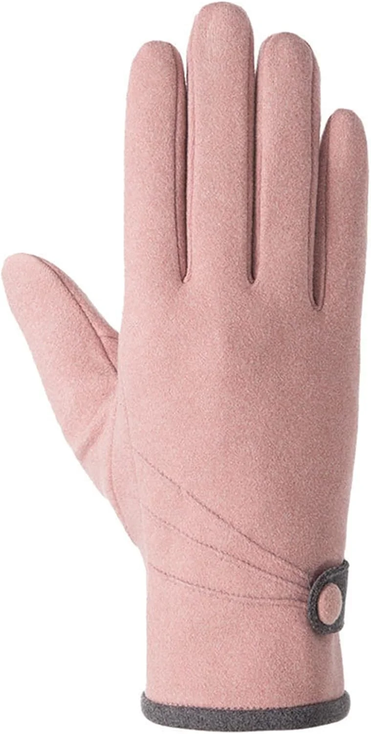 دستکش های گرم YWLETO زنانه، دستکش های سواری صفحه لمسی گرم و مخملی در زمستان برای زنان