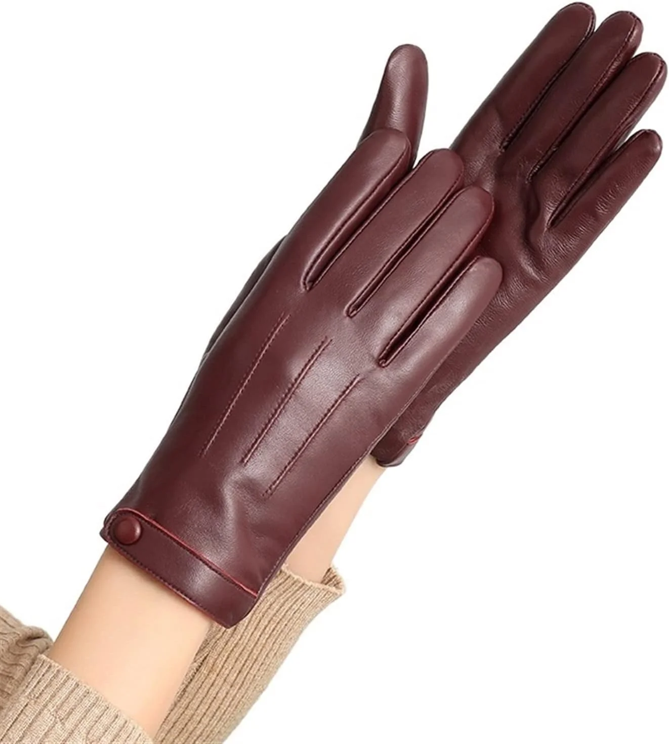 دستکش های زنانه YWLETO، دستکش های گرم و مخملی زمستانی، مناسب موتورسواری برای بانوان