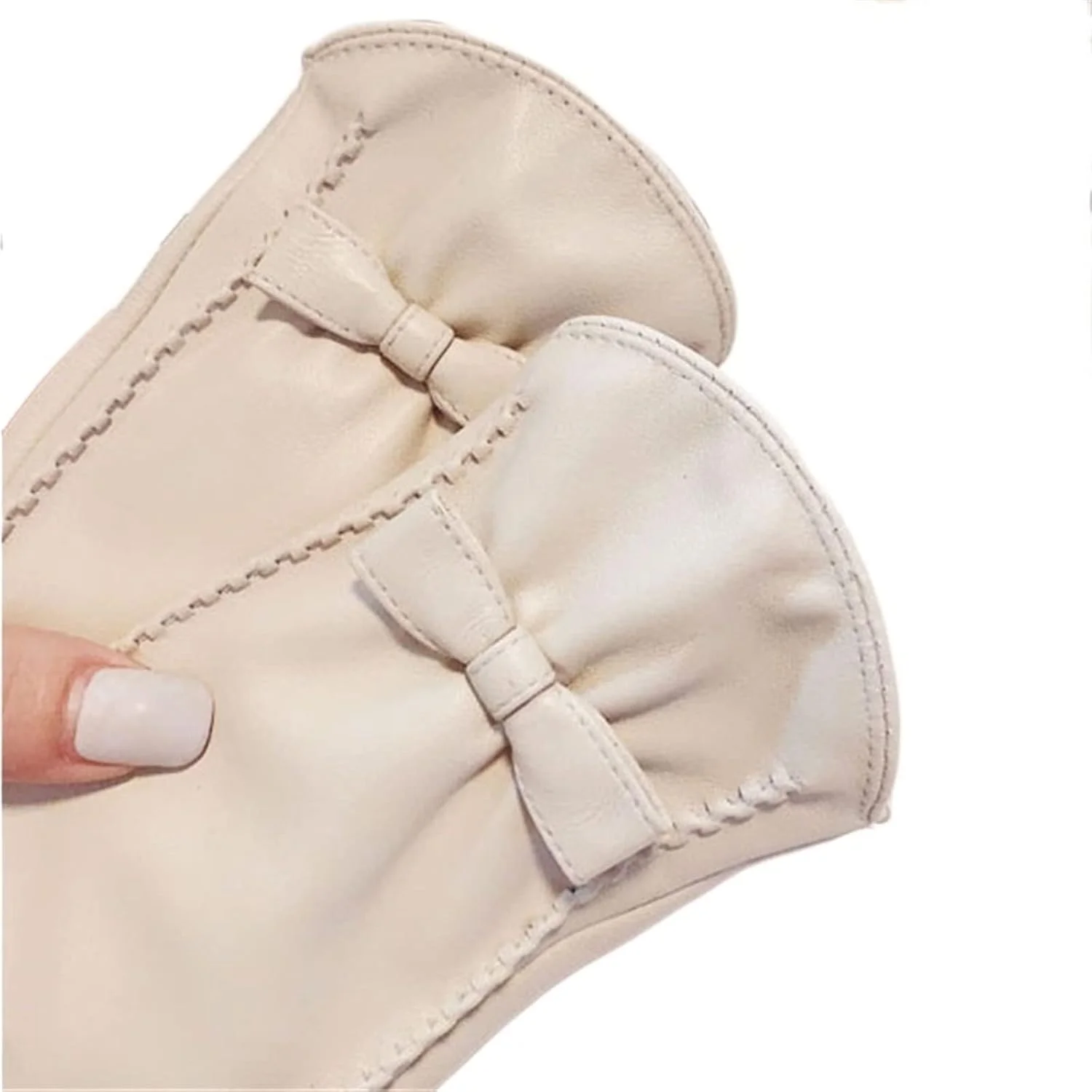 دستکش های زنانه YWLETO مناسب پاییز و زمستان، دستکش های مخملی لمسی با پاپیون برای محافظت از دست