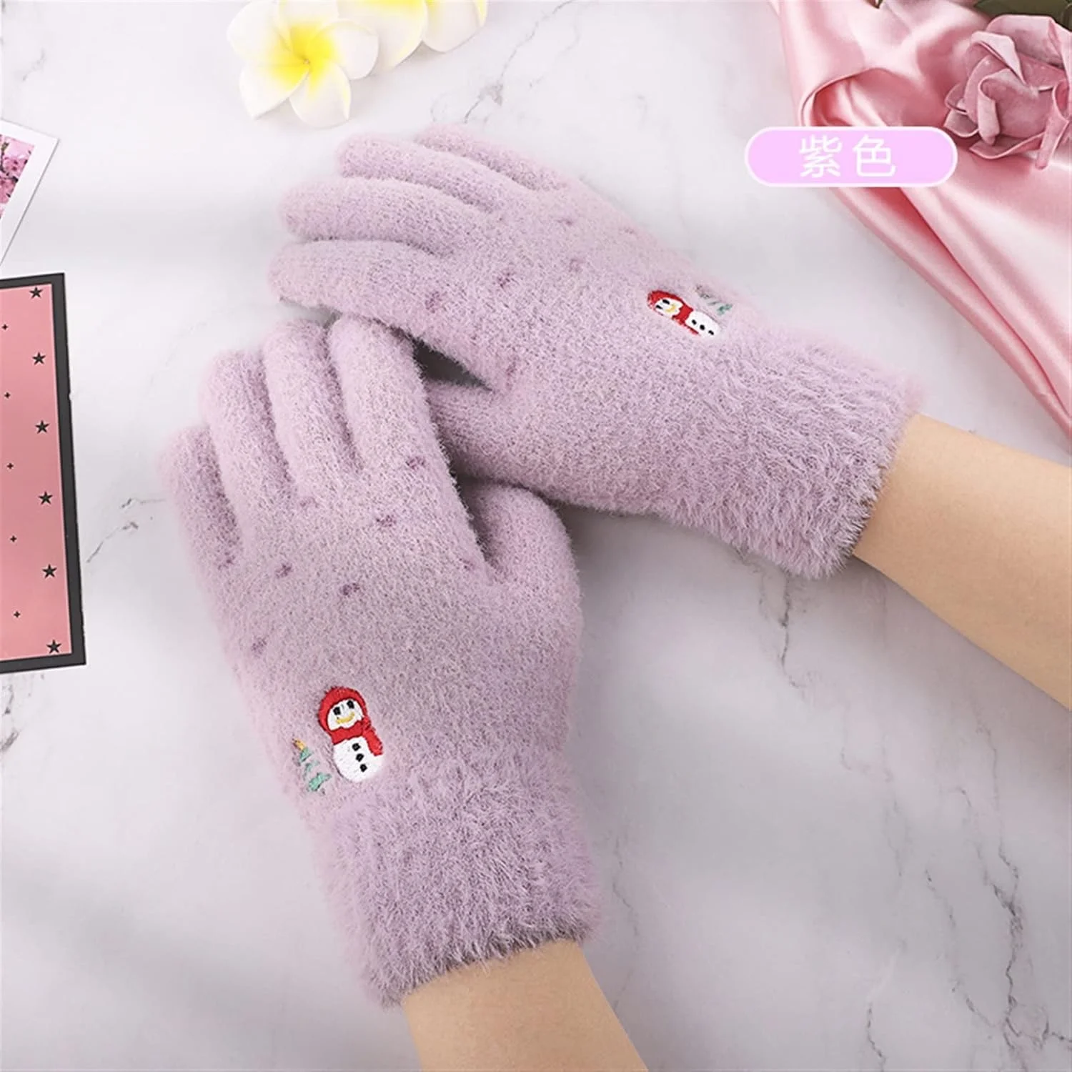 دستکش های گرم و نرم YWLETO بافتنی زنانه، دستکش های زمستانی صفحه لمسی زنانه