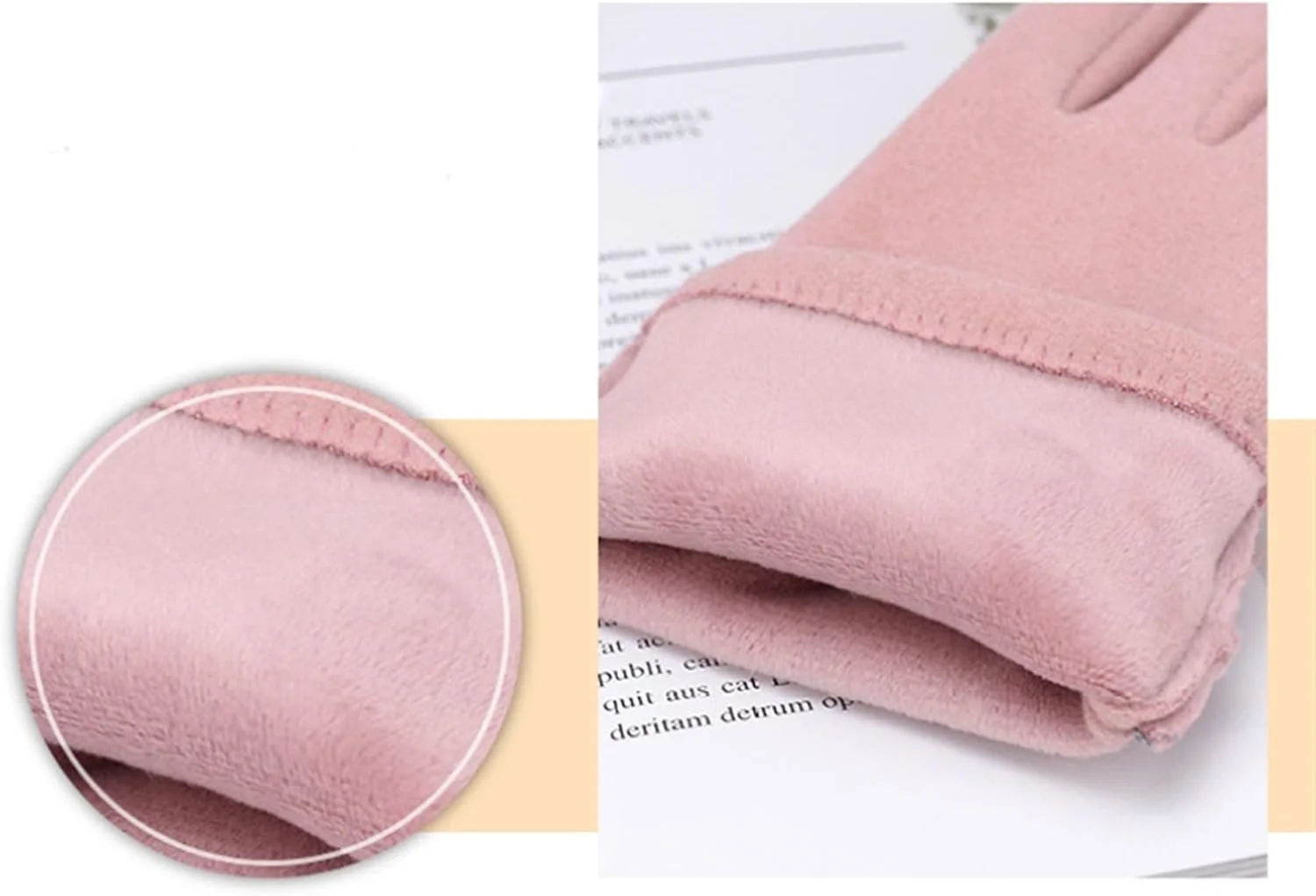 دستکش های زنانه YWLETO زمستانی مخملی گرم مناسب رانندگی و دارای قابلیت استفاده از صفحه لمسی