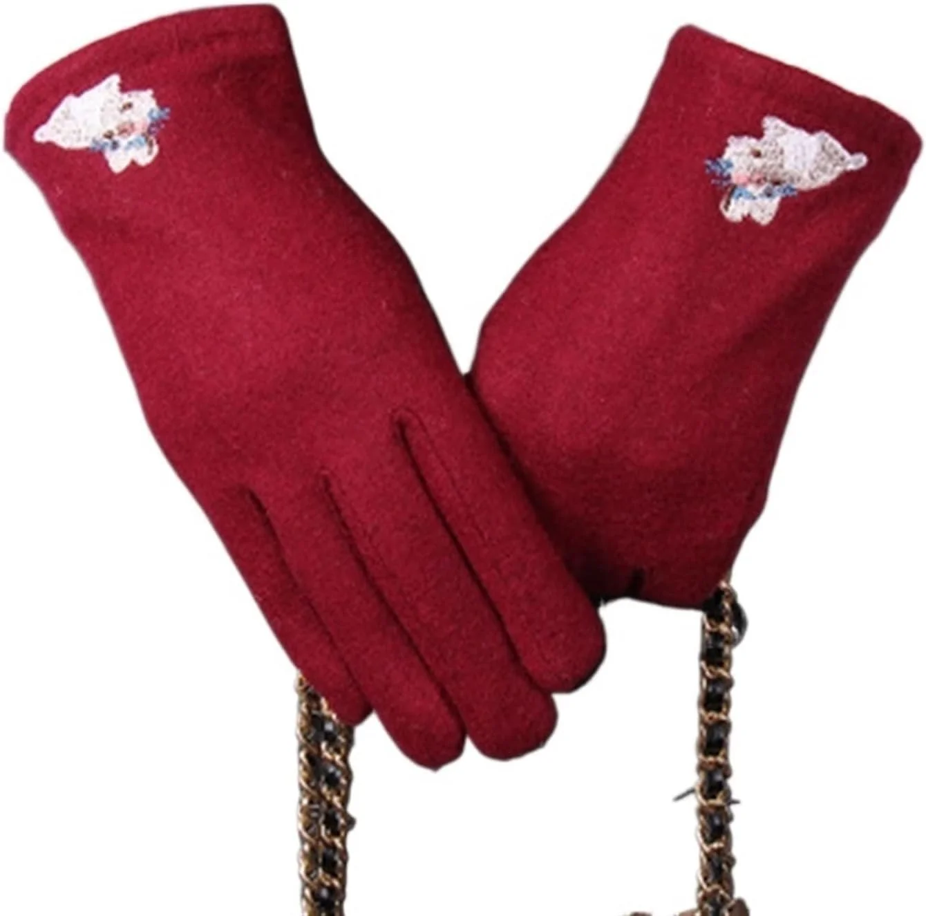 دستکش های زنانه YWLETO مناسب برای استفاده روزمره، لمسی، مناسب دوچرخه سواری در پاییز و زمستان، دستکش های گرم و ضخیم زمستانی برای خانم ها