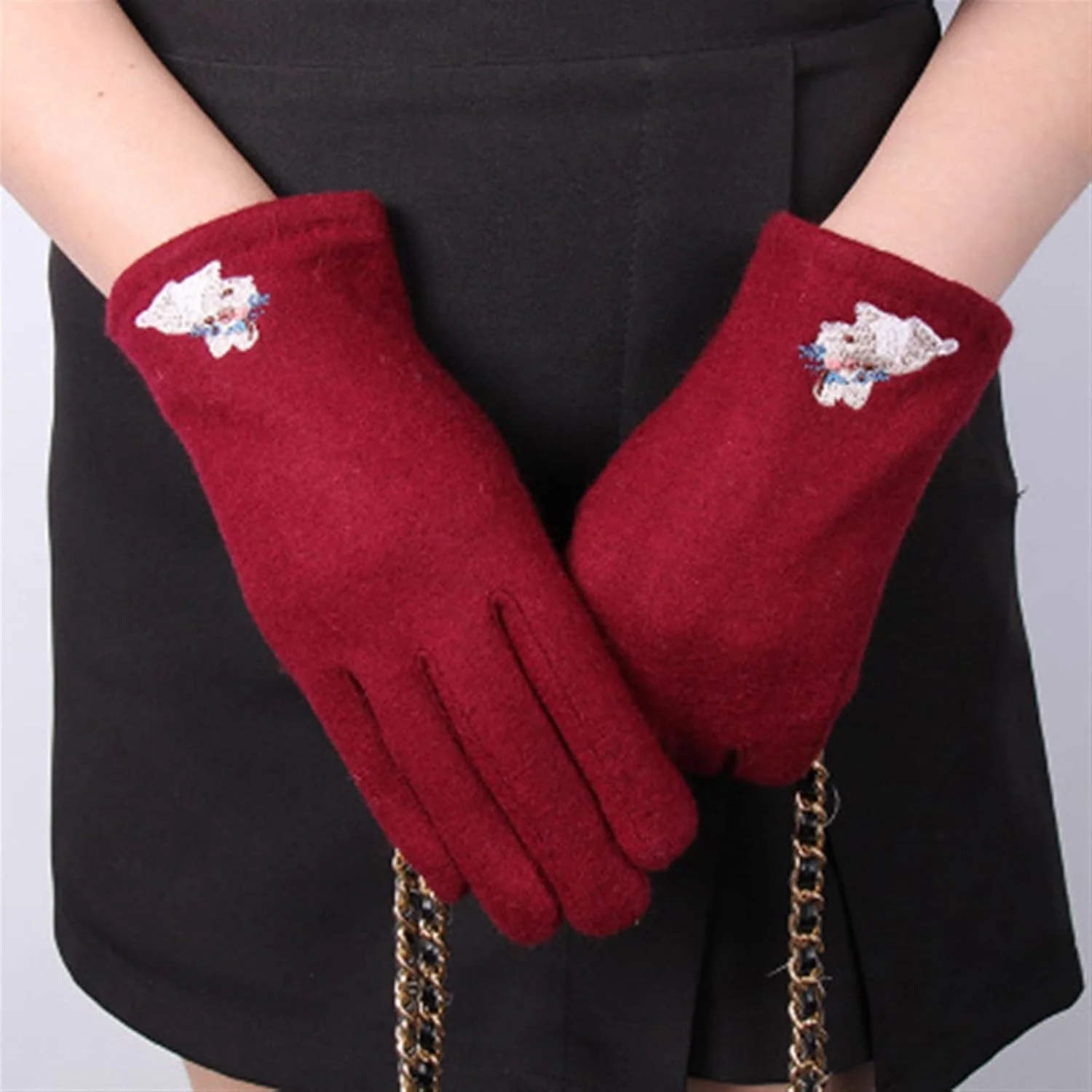 دستکش های زنانه YWLETO مناسب برای استفاده روزمره، لمسی، مناسب دوچرخه سواری در پاییز و زمستان، دستکش های گرم و ضخیم زمستانی برای خانم ها