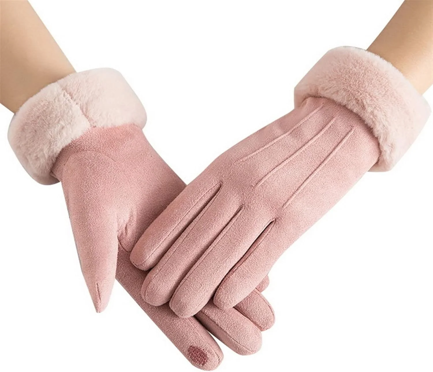 دستکش های زنانه YWLETO زمستانی گرم ضخیم به علاوه دستکش های مخملی صفحه لمسی دستکش های چرمی سواری دستکش های زنانه