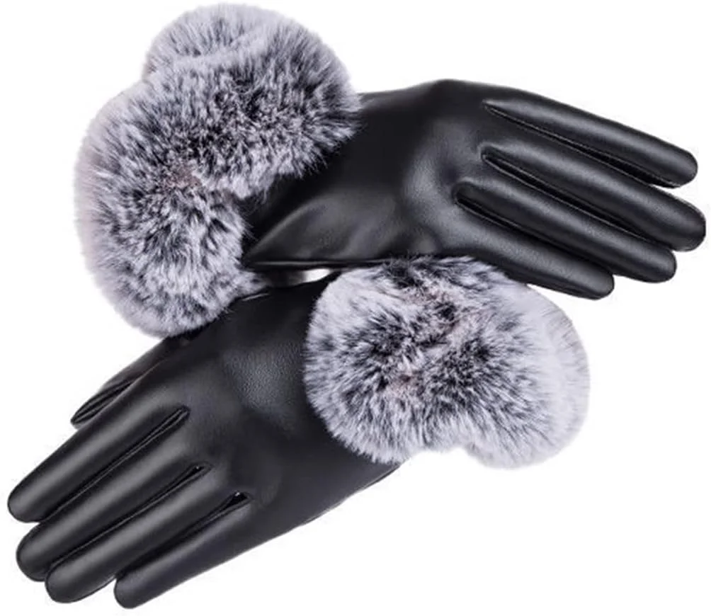 دستکش های زنانه YWLETO ضد سرما، دارای صفحه لمسی، مخملی، ضخیم، گرم، زمستانی، ضد باد، مناسب برای سوارکاری
