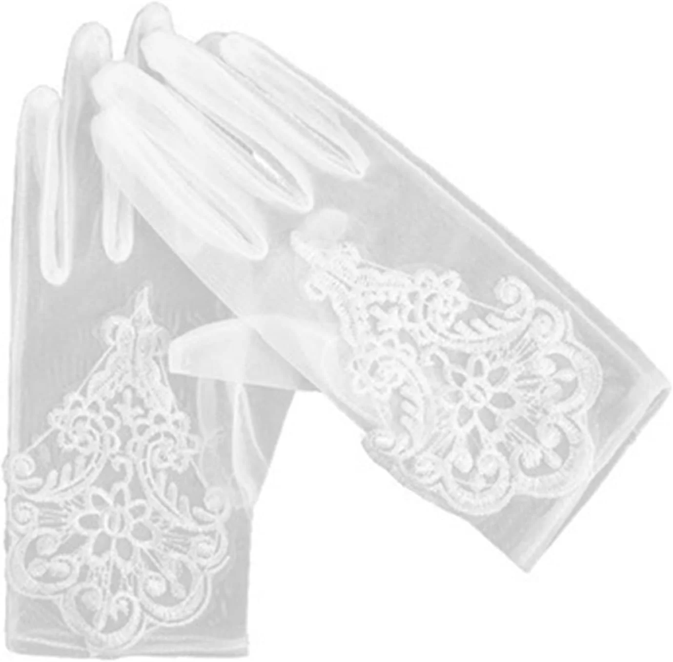 دستکش های YWLETO دستکش های ضد آفتاب توری بدون انگشت دستکش های کوتاه توری زنانه دستکش های زنانه