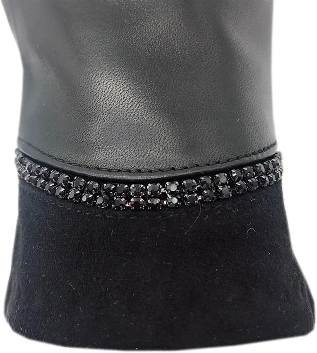 دستکش های زمستانی زنانه YWLETO دستکش های چرمی پوست گوسفند کاملا آستر دار هدیه دخترانه مشکی گرم. دستکش برای زنان (رنگ: Hortel، سایز: 7 1/2)