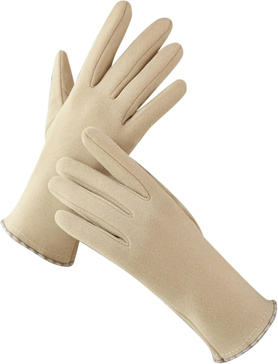 دستکش های زنانه YWLETO زمستانی مخملی گرم و مقاوم در برابر سرما دستکش های اسکی رانندگی صفحه لمسی زیبا برای زنان