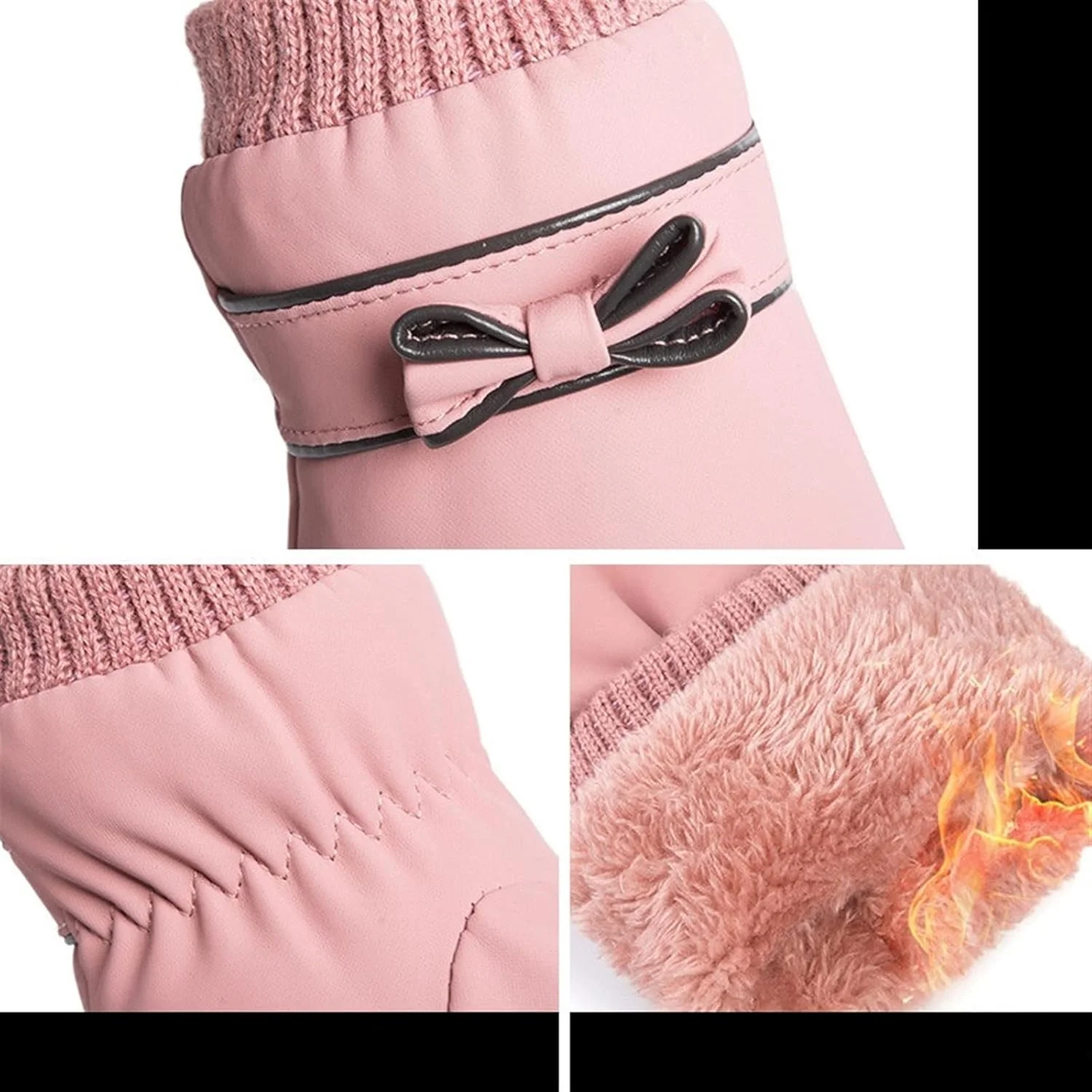 دستکش های YWLETO مناسب فعالیت های خارج از منزل، دستکش های گرم پلار ضد باد، دستکش های زمستانی صفحه لمسی برای زنان