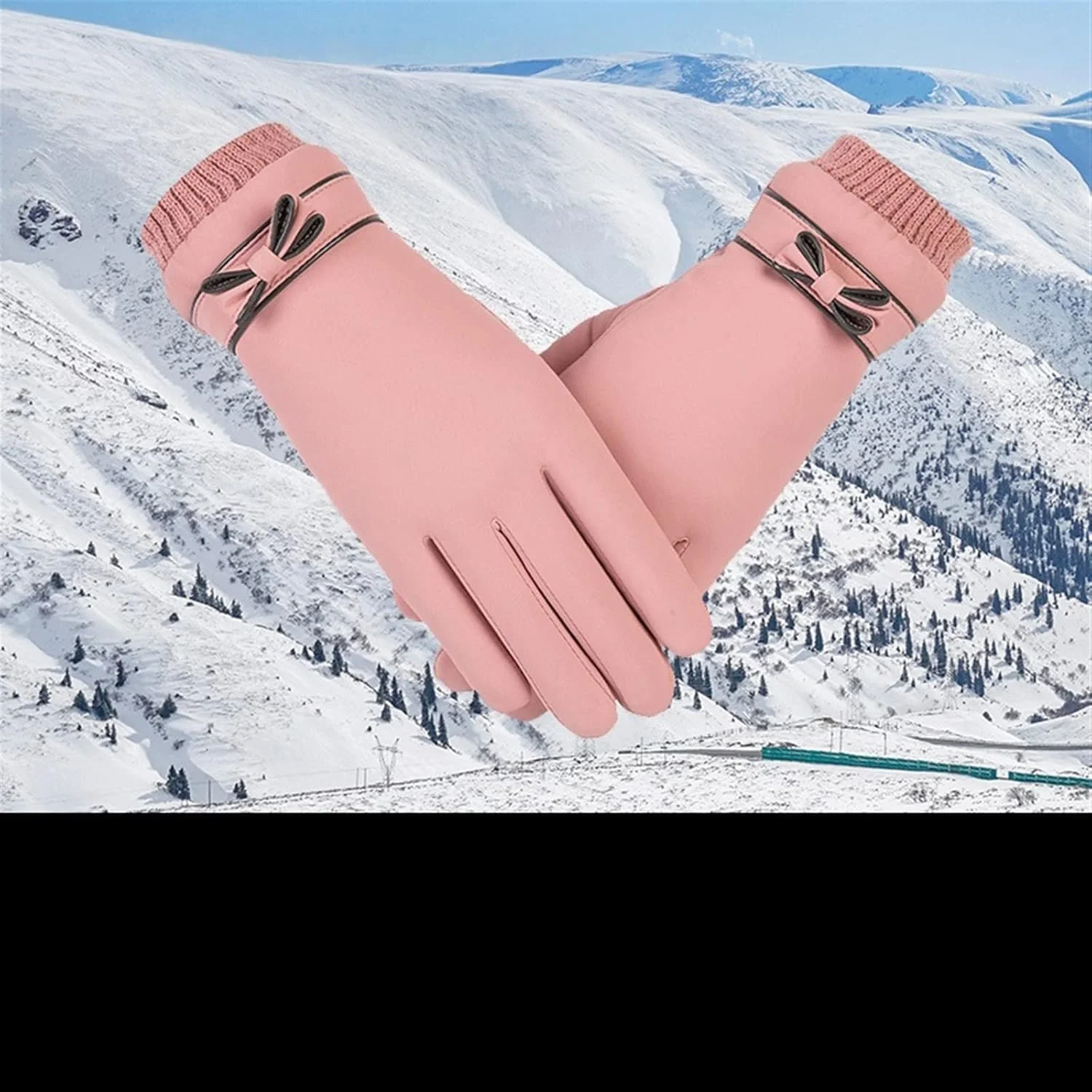 دستکش های YWLETO مناسب فعالیت های خارج از منزل، دستکش های گرم پلار ضد باد، دستکش های زمستانی صفحه لمسی برای زنان
