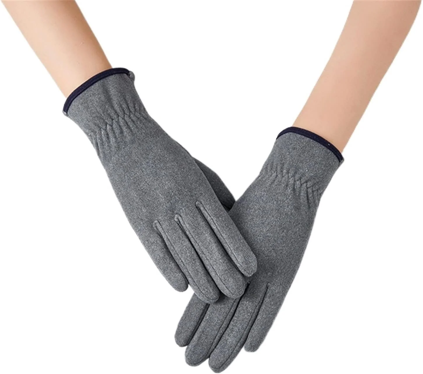دستکش های انگشتی بلند YWLETO گرم و ضد سرما، دستکش های مخملی زنانه، دستکش های لمسی تمام انگشتی پاییزی و زمستانی برای رانندگی در فضای باز، دستکش های زنانه