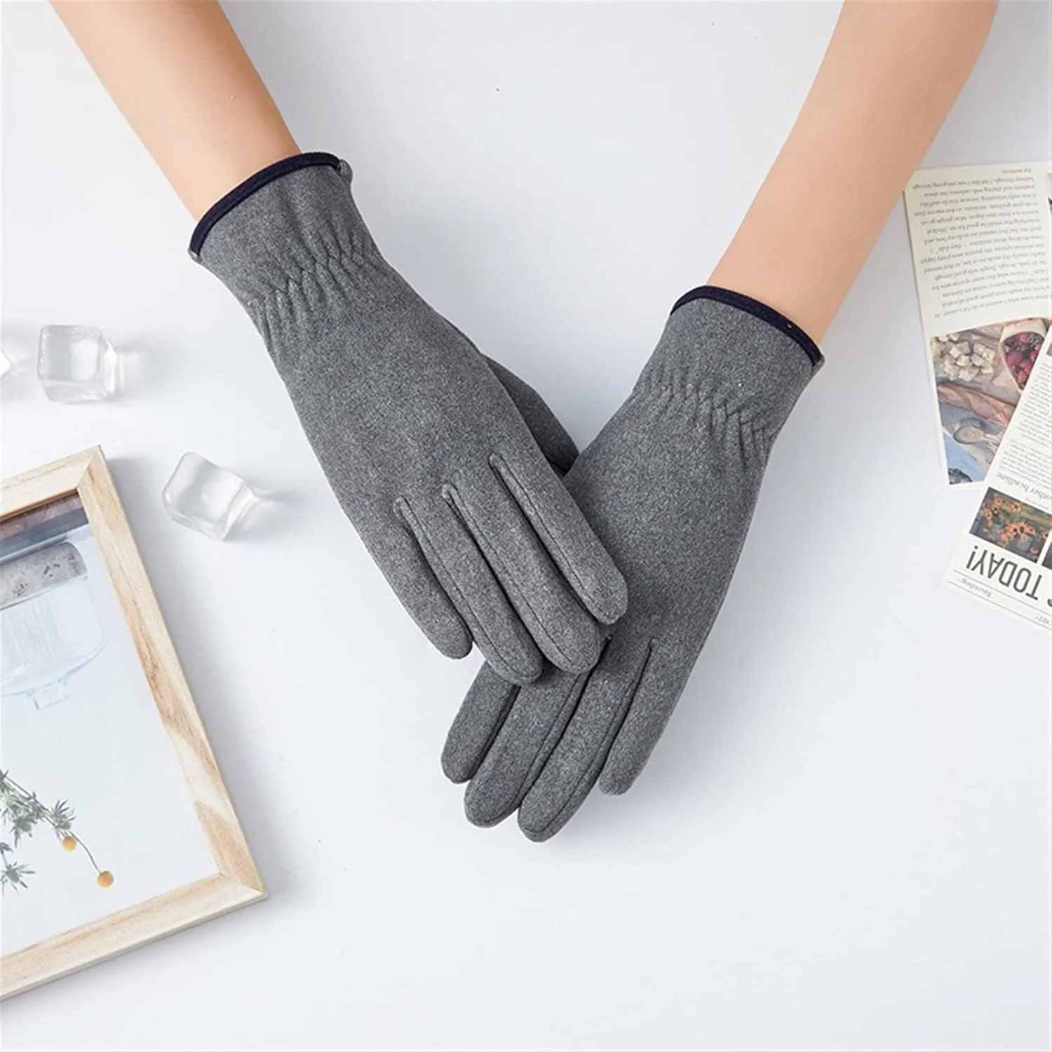 دستکش های انگشتی بلند YWLETO گرم و ضد سرما، دستکش های مخملی زنانه، دستکش های لمسی تمام انگشتی پاییزی و زمستانی برای رانندگی در فضای باز، دستکش های زنانه دستکش های انگشتی بلند YWLETO گرم و ضد سرما، دستکش های مخملی زنانه، دستکش های لمسی تمام انگشتی پاییزی و زمستانی برای رانندگی در فضای باز، دستکش های زنانه