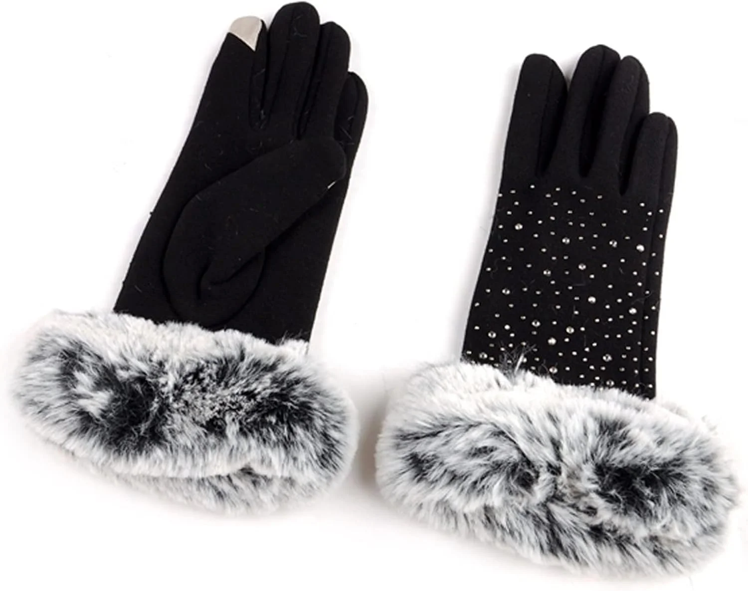 دستکش های زنانه YWLETO دستکش های گرم و مخملی دستکش های رانندگی در فضای باز صفحه لمسی برای زنان