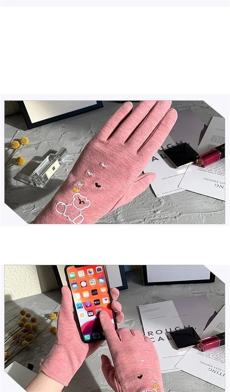 دستکش های گرم YWLETO زنانه ضد سرما و دارای قابلیت استفاده از صفحه لمسی مناسب برای دوچرخه سواری در فضای باز در پاییز و زمستان دستکش های گرم YWLETO زنانه ضد سرما و دارای قابلیت استفاده از صفحه لمسی مناسب برای دوچرخه سواری در فضای باز در پاییز و زمستان