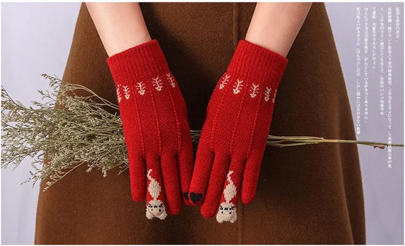 دستکش های زمستانی YWLETO با قابلیت لمس صفحه نمایش، عایق حرارتی گرم، پشمی ضخیم، دستکش های ورزشی مناسب برای اسکی و موتورسواری بانوان