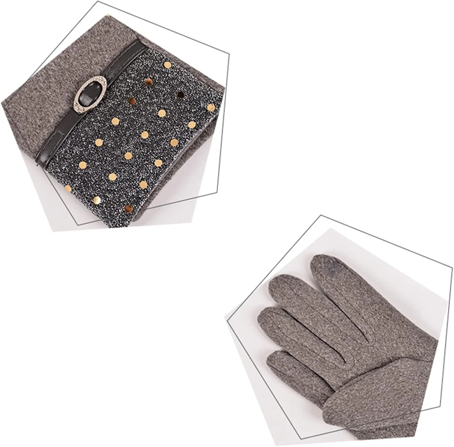 دستکش های مخملی گرم زنانه YWLETO مناسب رانندگی در پاییز و زمستان، دستکش های صفحه لمسی زنانه