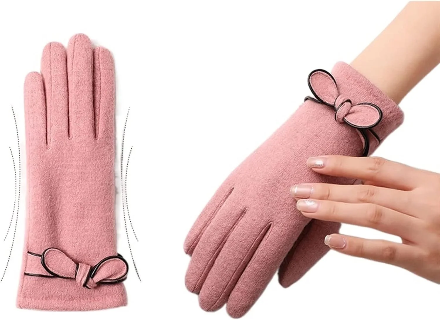 دستکش های زنانه YWLETO دستکش های گرم و مخملی در فصل زمستان، بهار و پاییز دستکش های رانندگی لمسی دستکش های زنانه