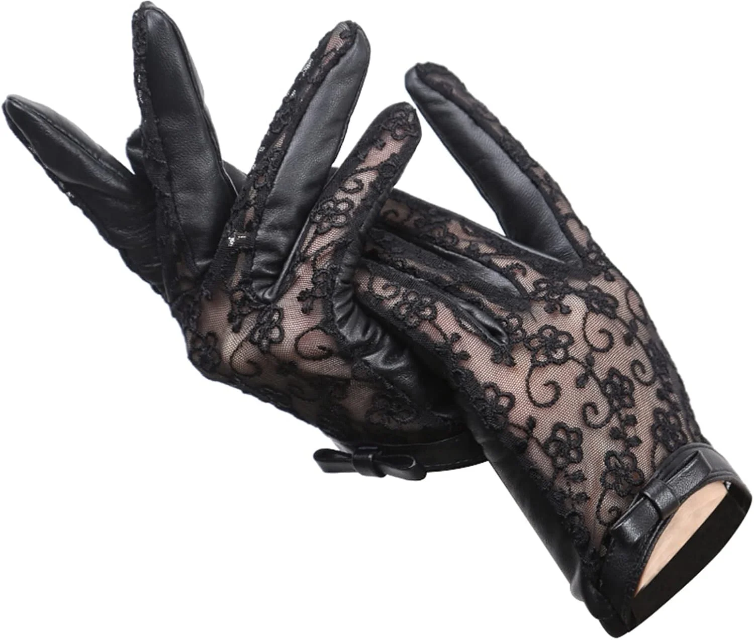 دستکش دخترانه YWLETO دستکش پاپیونی دستکش های ضد آفتاب تابستانی زنانه دستکش های بدون انگشت زنانه