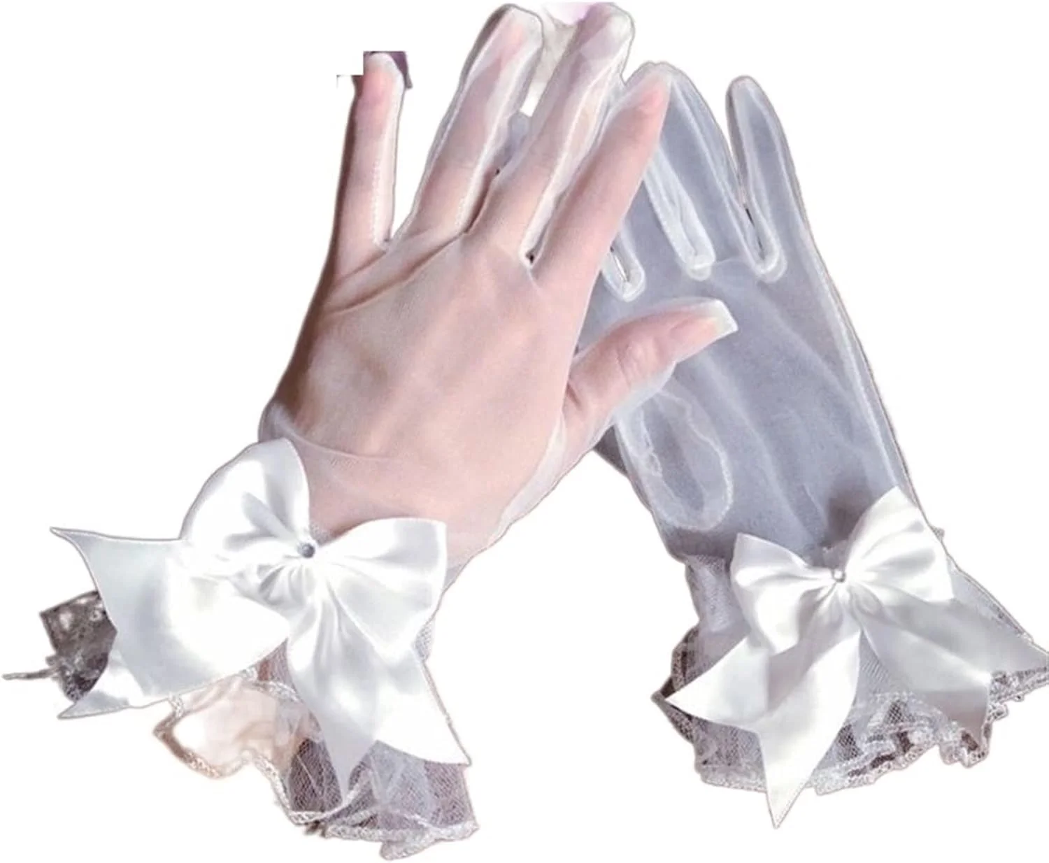 دستکش زنانه YWLETO مدل پاپیونی، دستکش های کوتاه مناسب فصل تابستان