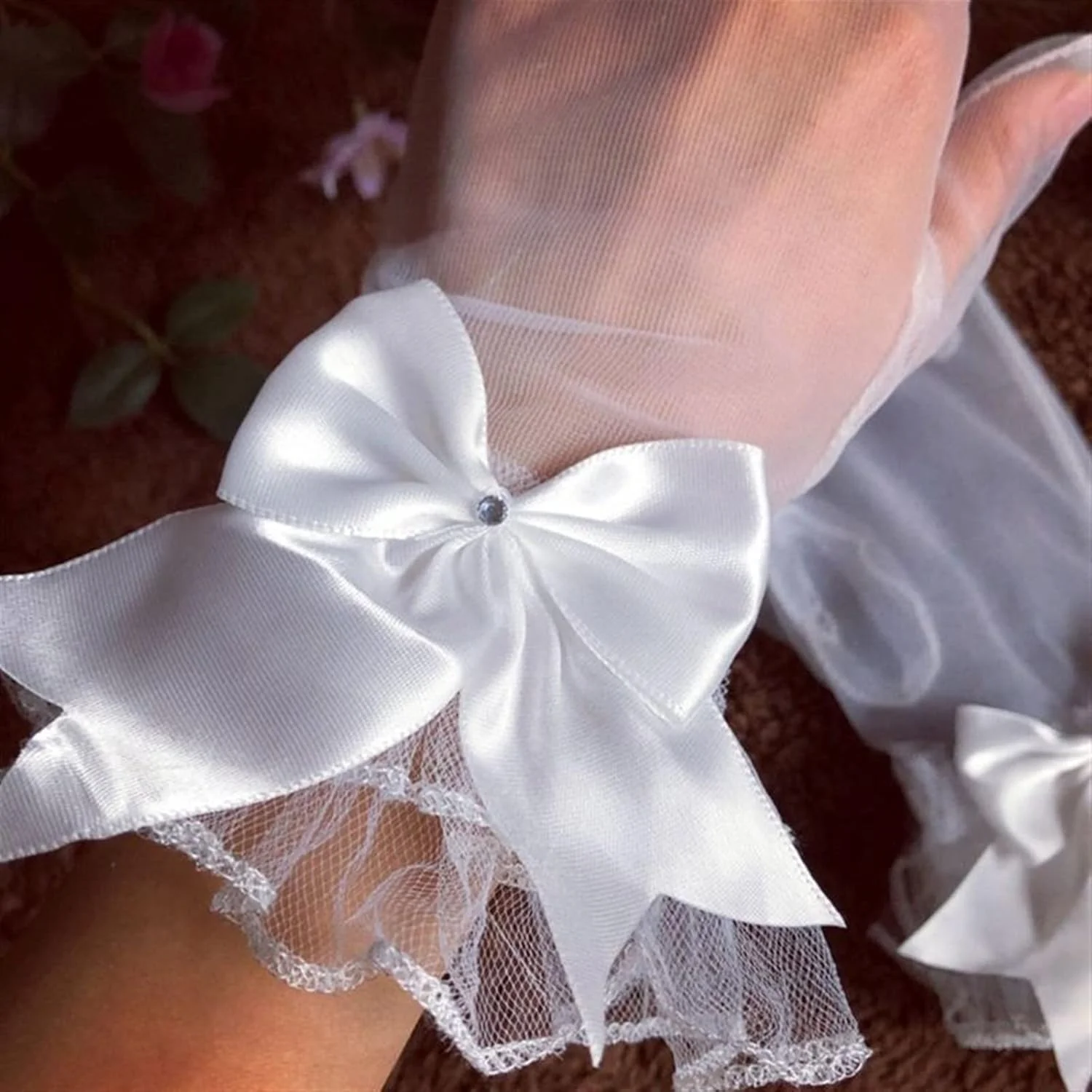 دستکش زنانه YWLETO مدل پاپیونی، دستکش های کوتاه مناسب فصل تابستان دستکش زنانه YWLETO مدل پاپیونی، دستکش های کوتاه مناسب فصل تابستان