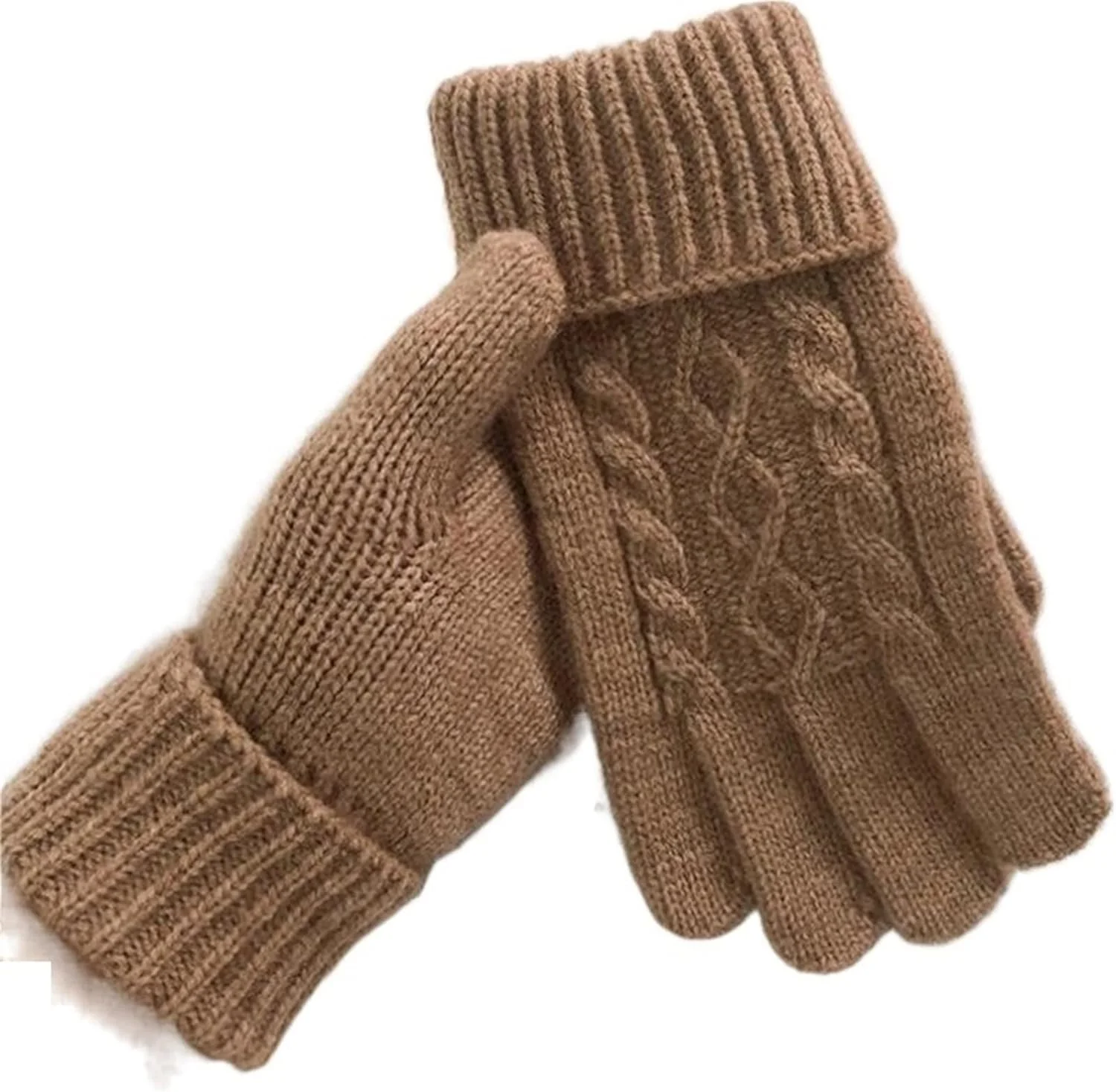 دستکش های YWLETO برای مردان و زنان، گرم در پاییز و زمستان، پشم مخملی، دستکش های ضد سرما برای دستکش های دوچرخه سواری برای زنان