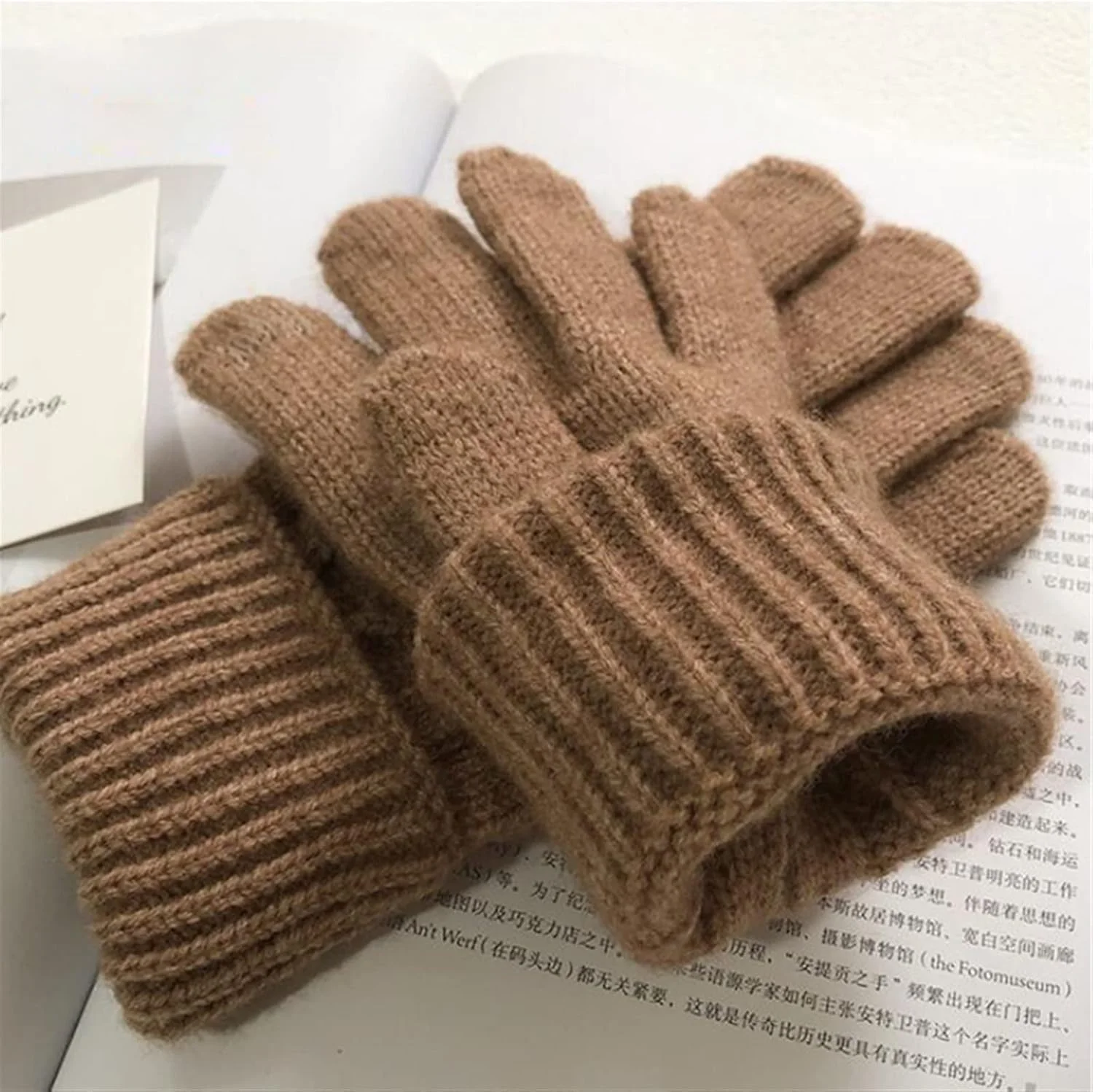 دستکش های YWLETO برای مردان و زنان، گرم در پاییز و زمستان، پشم مخملی، دستکش های ضد سرما برای دستکش های دوچرخه سواری برای زنان