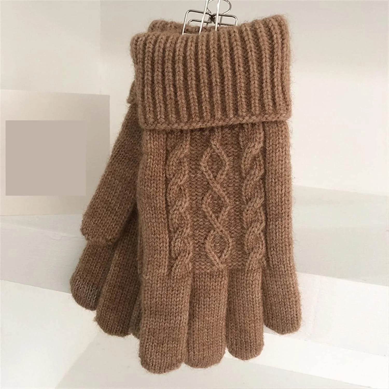 دستکش های YWLETO برای مردان و زنان، گرم در پاییز و زمستان، پشم مخملی، دستکش های ضد سرما برای دستکش های دوچرخه سواری برای زنان