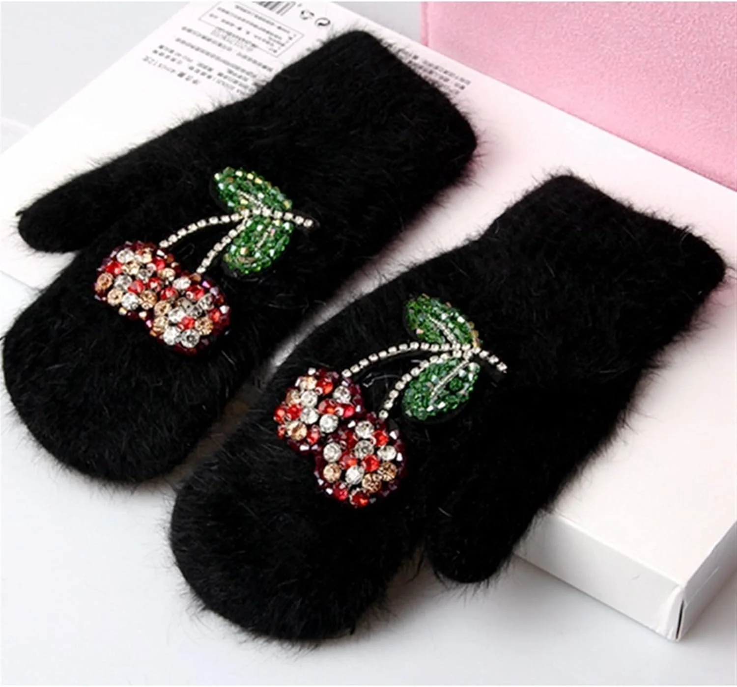 دستکش زنانه YWLETO، دستکش های گرم و ضخیم دولایه، مناسب برای دانشجویان